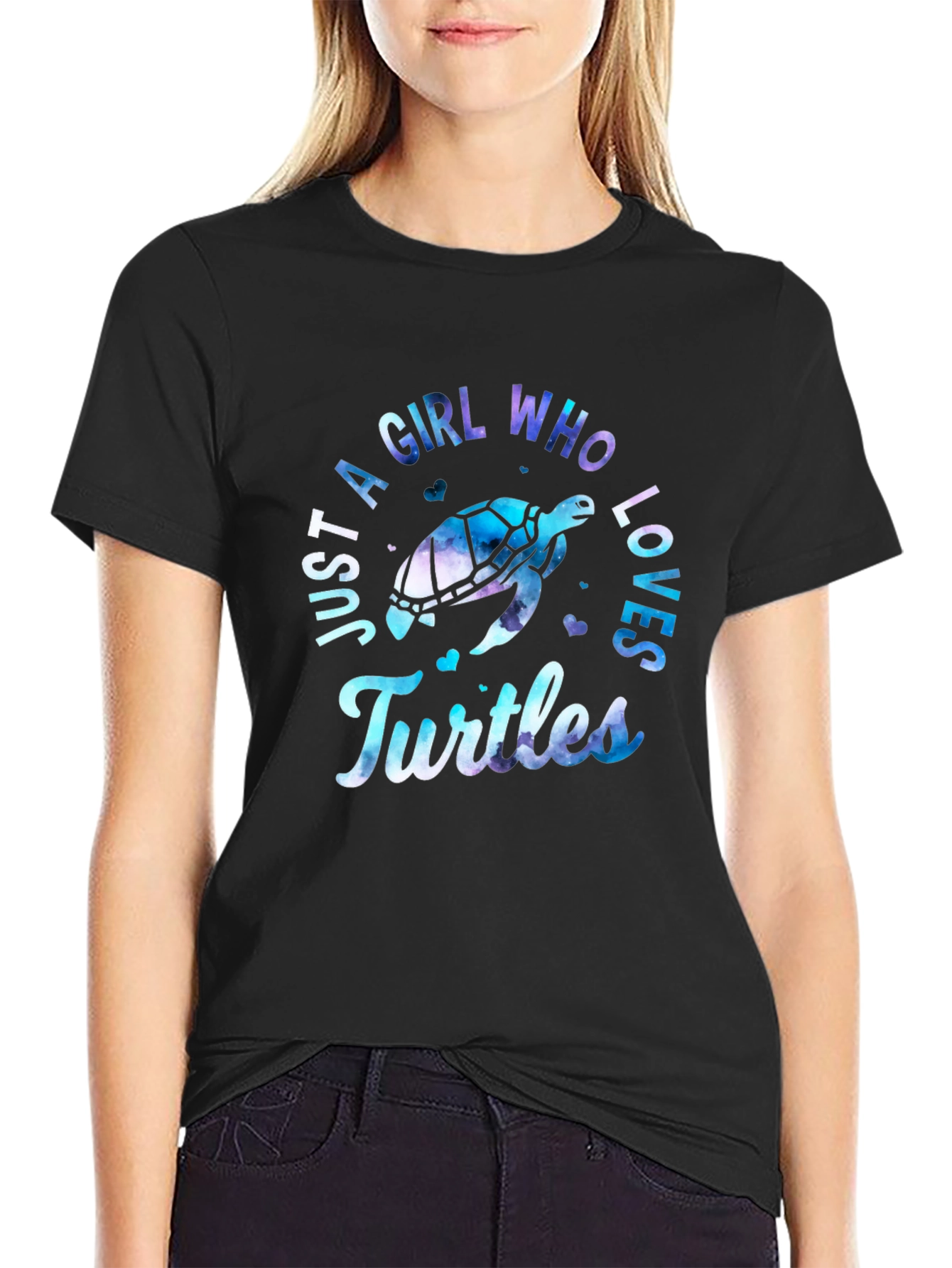 Girl Who Loves Turtles T-Shirt - Unique Design