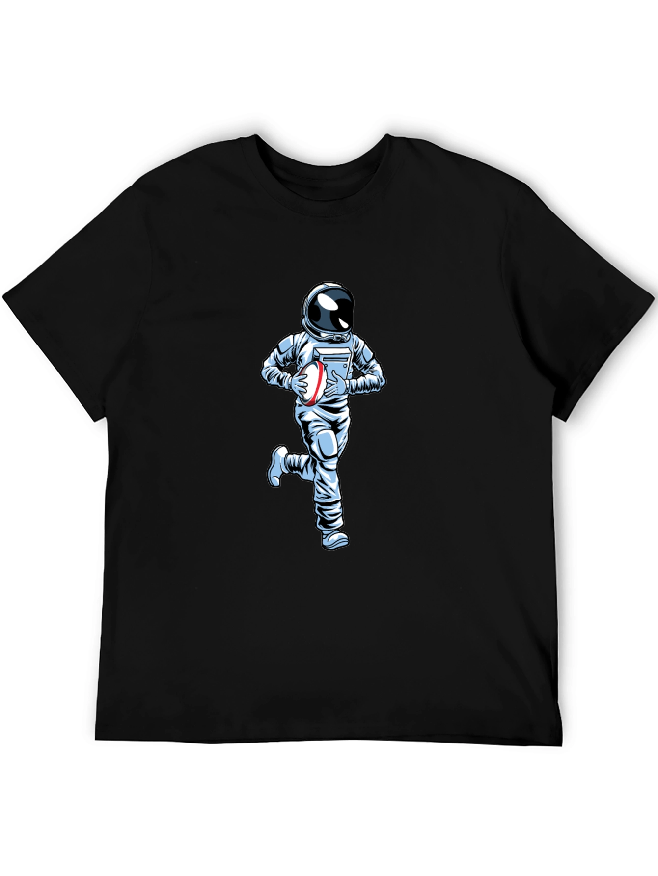 Astronaut Rugby T-Shirt - Black Cotton Tee