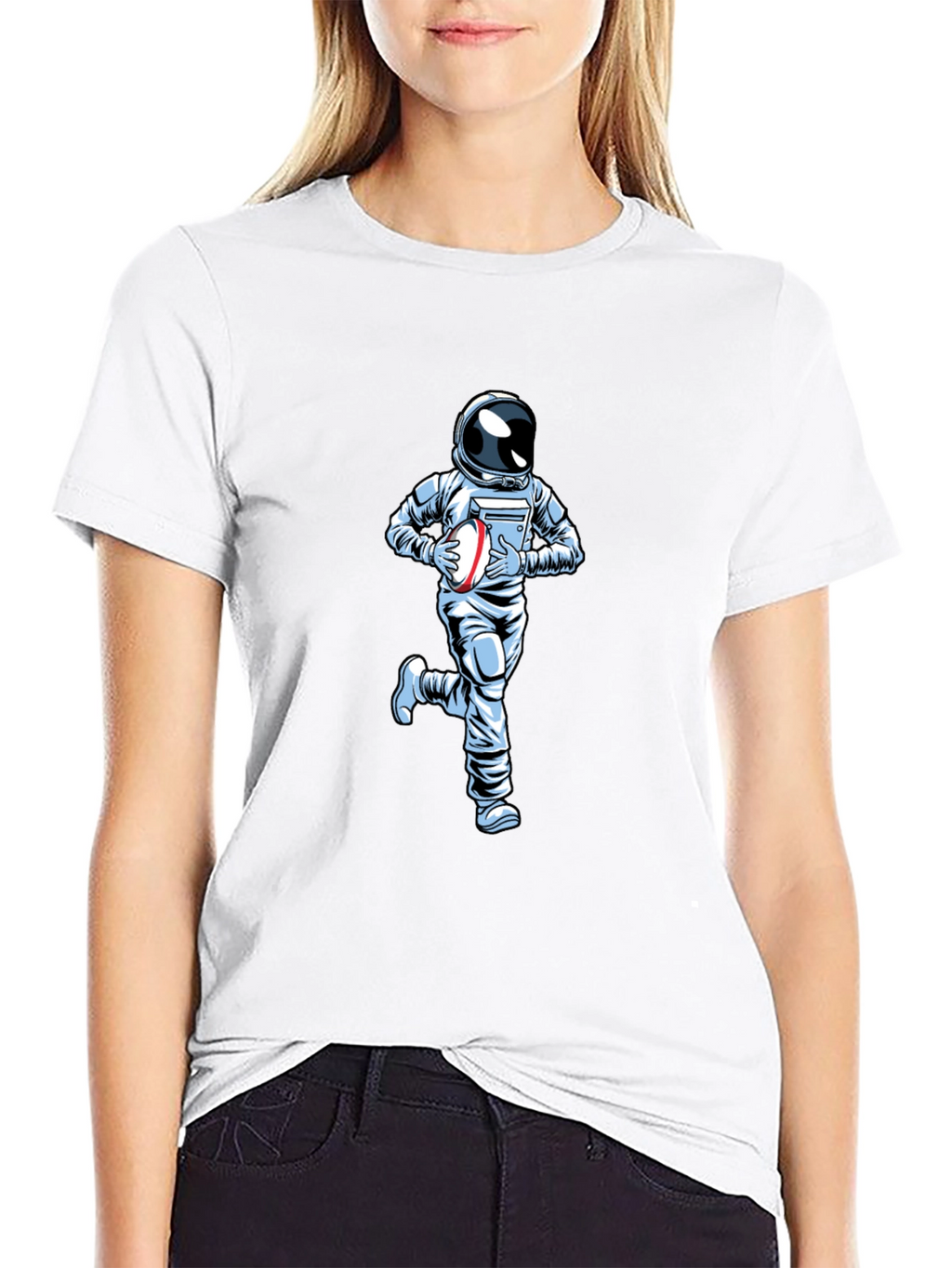 Astronaut Rugby T-Shirt - Black Cotton Tee
