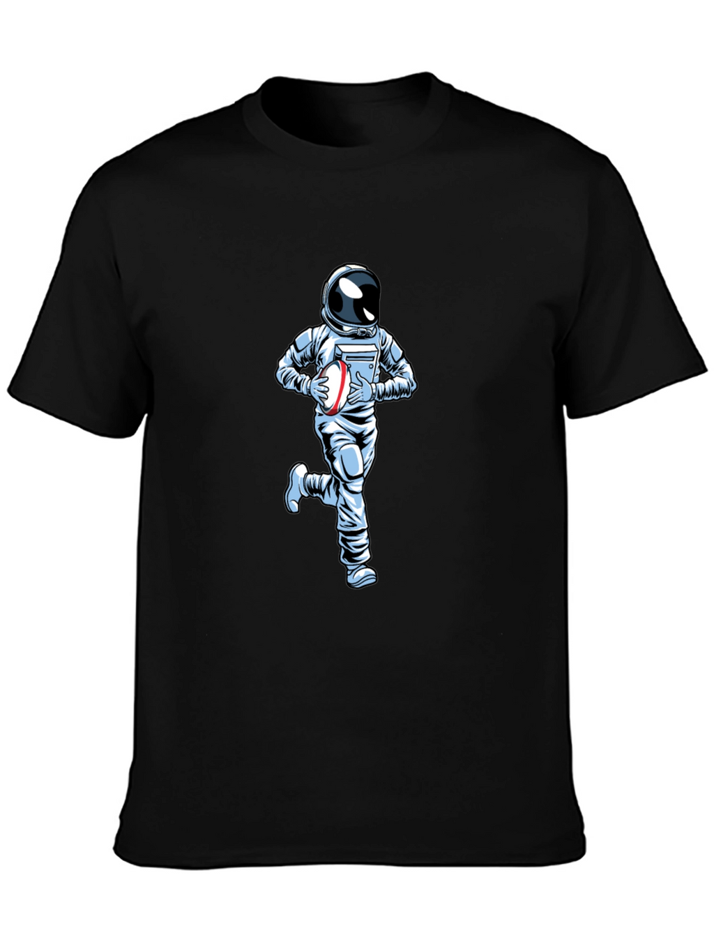 Astronaut Rugby T-Shirt - Black Cotton Tee