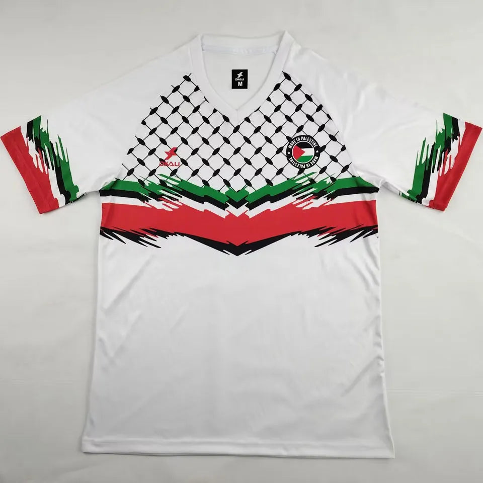 2024/25 Palestine White Fans Soccer Jersey Front
