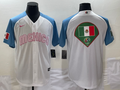 Men's 2023 World Baseball Classic Mexico White/Blue Player Jerseys