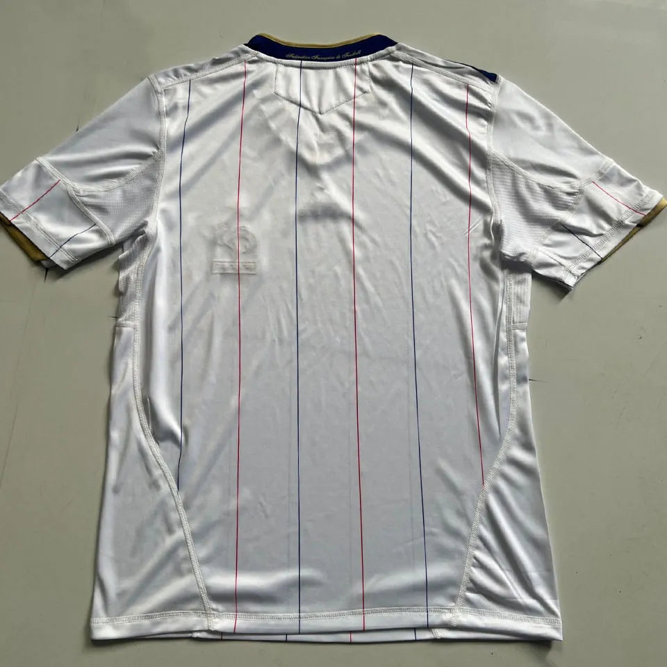 2010 France Away White Retro Soccer Jersey Back