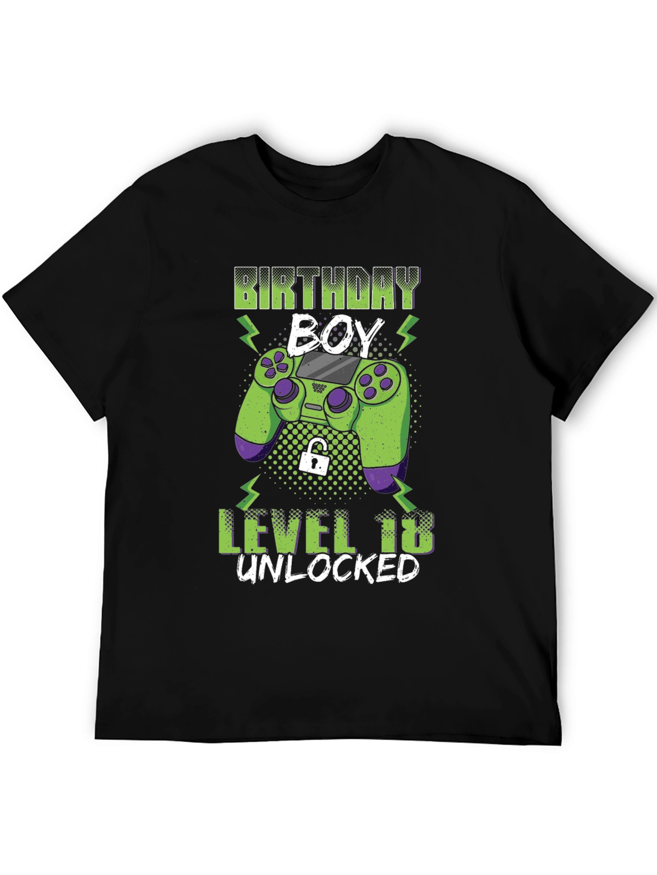 Birthday Boy Level 18 Unlocked Gaming T-Shirt