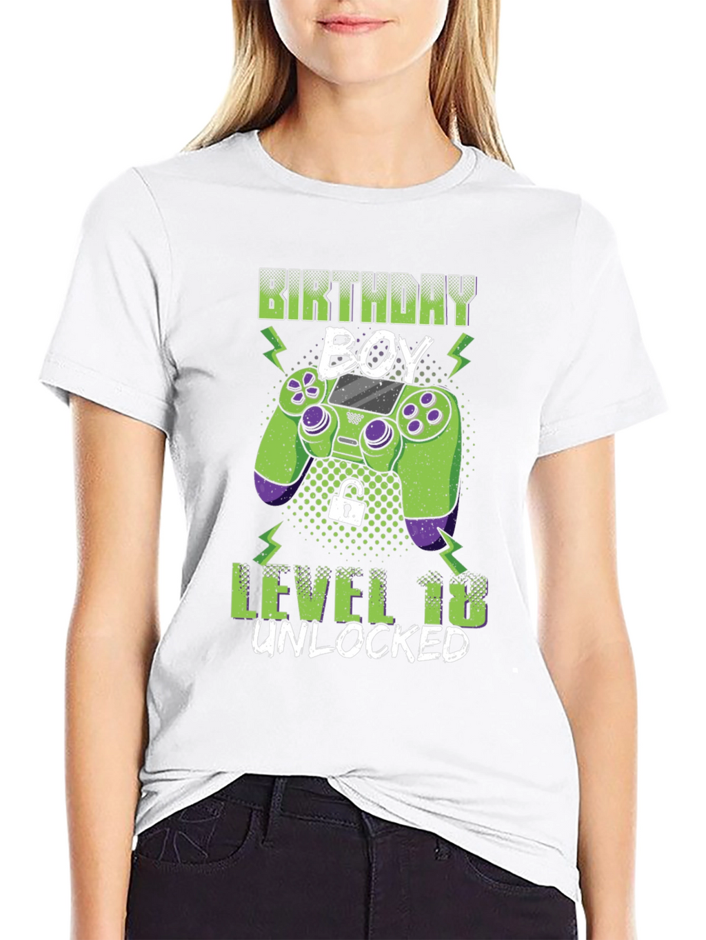 Birthday Boy Level 18 Unlocked Gaming T-Shirt