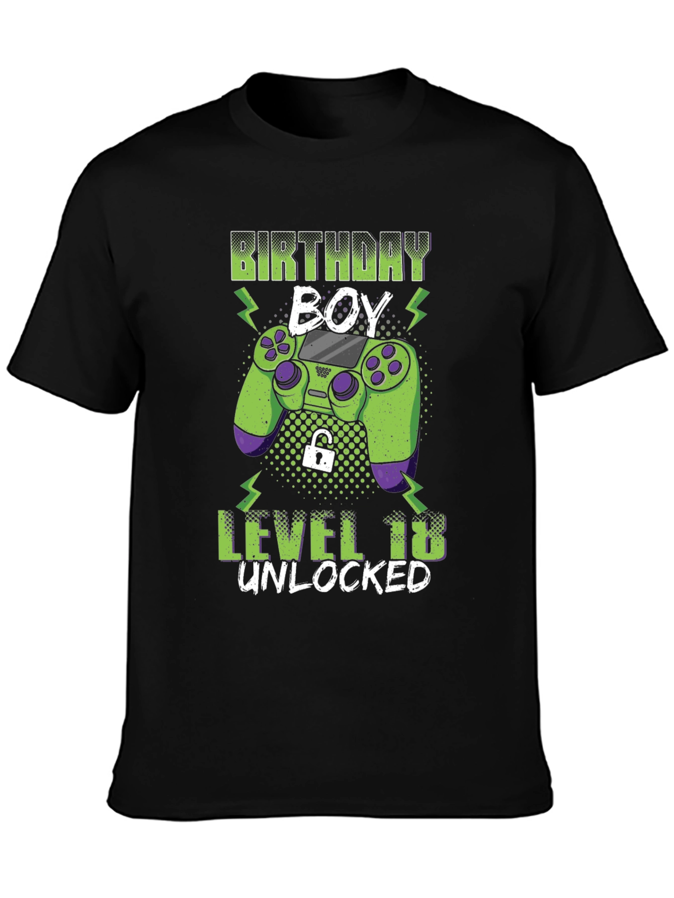 Birthday Boy Level 18 Unlocked Gaming T-Shirt