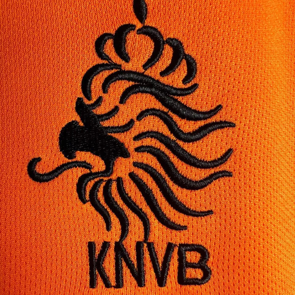 1998 NL Home Orange Long Sleeve Retro Soccer Jersey Detail 2