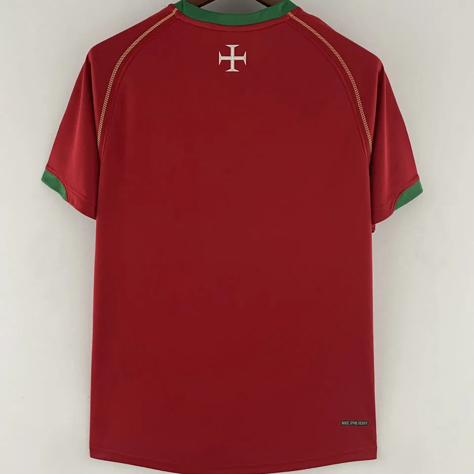 2006 Portugal Home Retro Soccer Jersey Back