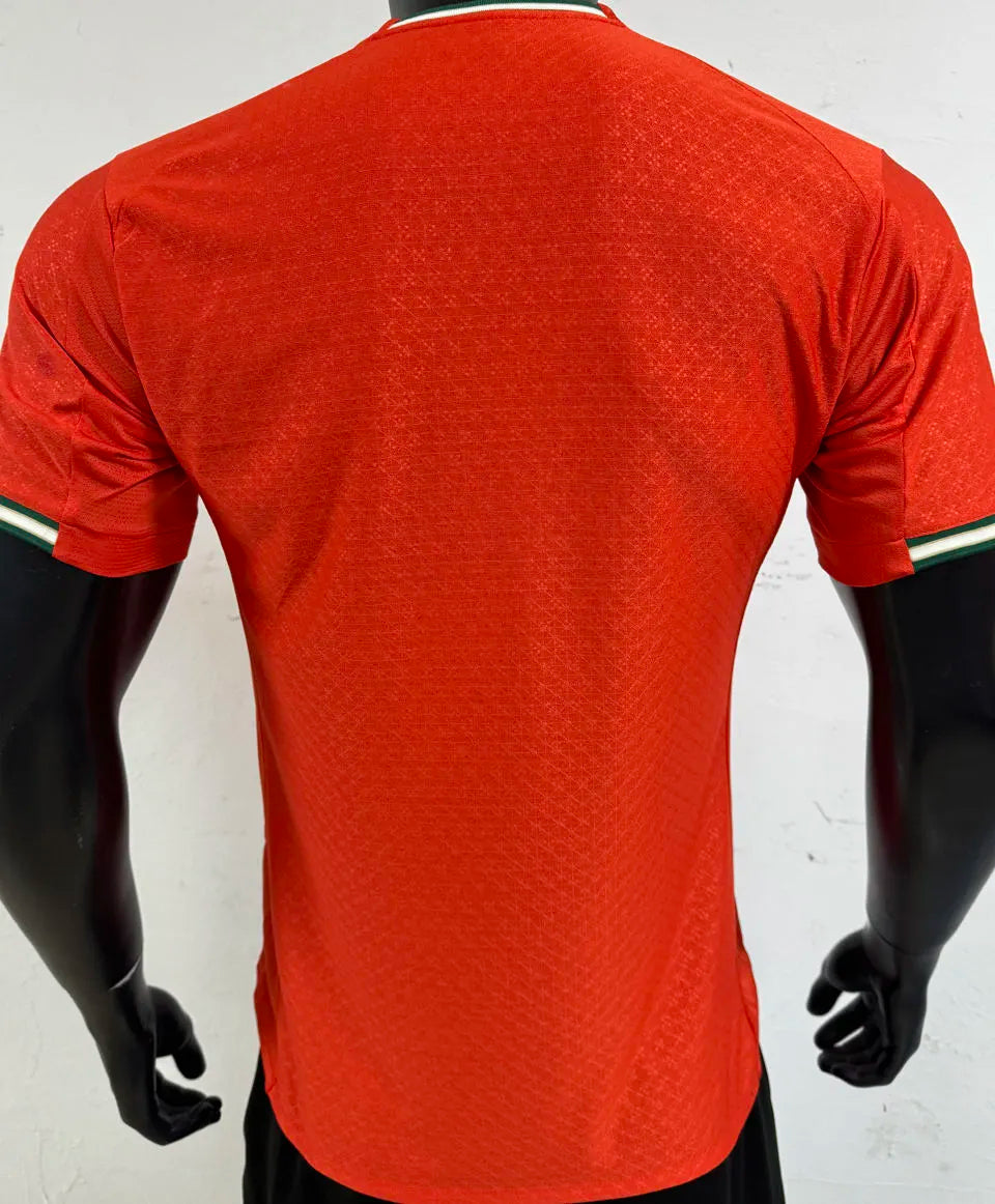 2025 Portugal Home Red Player Version Soccer Jersey Back