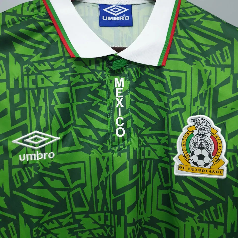 1994 Mexico Home Retro Soccer Jersey Detail 2