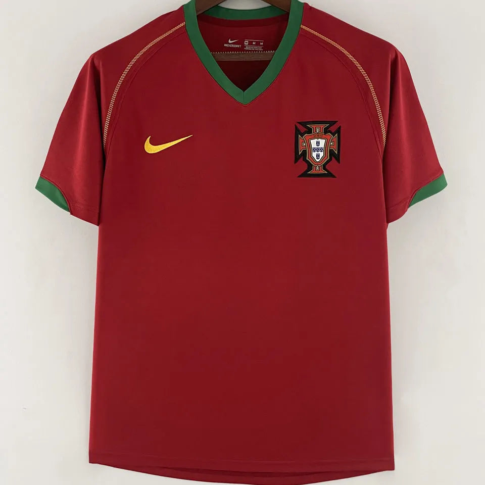 2006 Portugal Home Retro Soccer Jersey Front