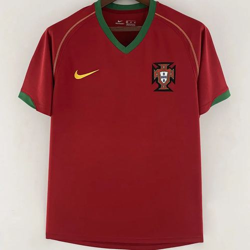 2006 Portugal Home Retro Soccer Jersey Front
