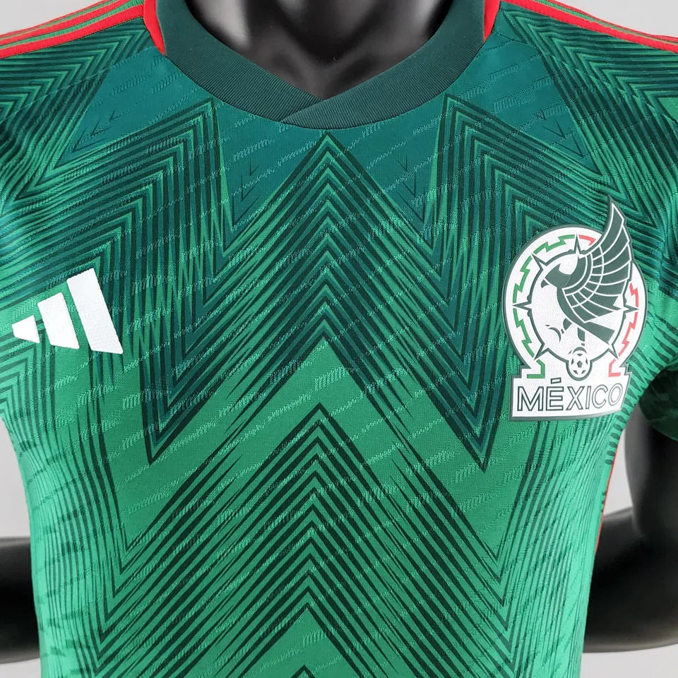 2022/23 Mexico Home Green Player Soccer Jersey Detail 4