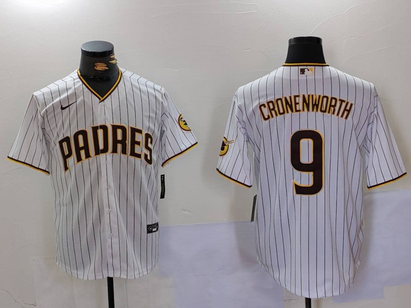Men's San Diego Padres Jake Cronenworth #9 White Stitched Jerseys
