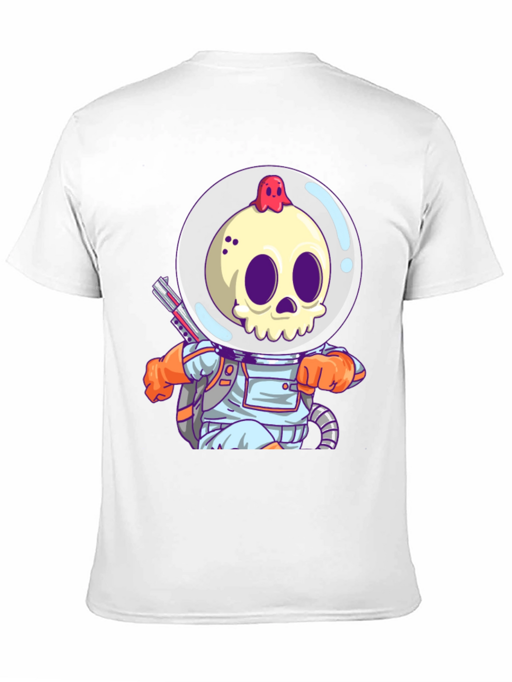 Astronaut Skull Graphic Tee - Spooky Space Style