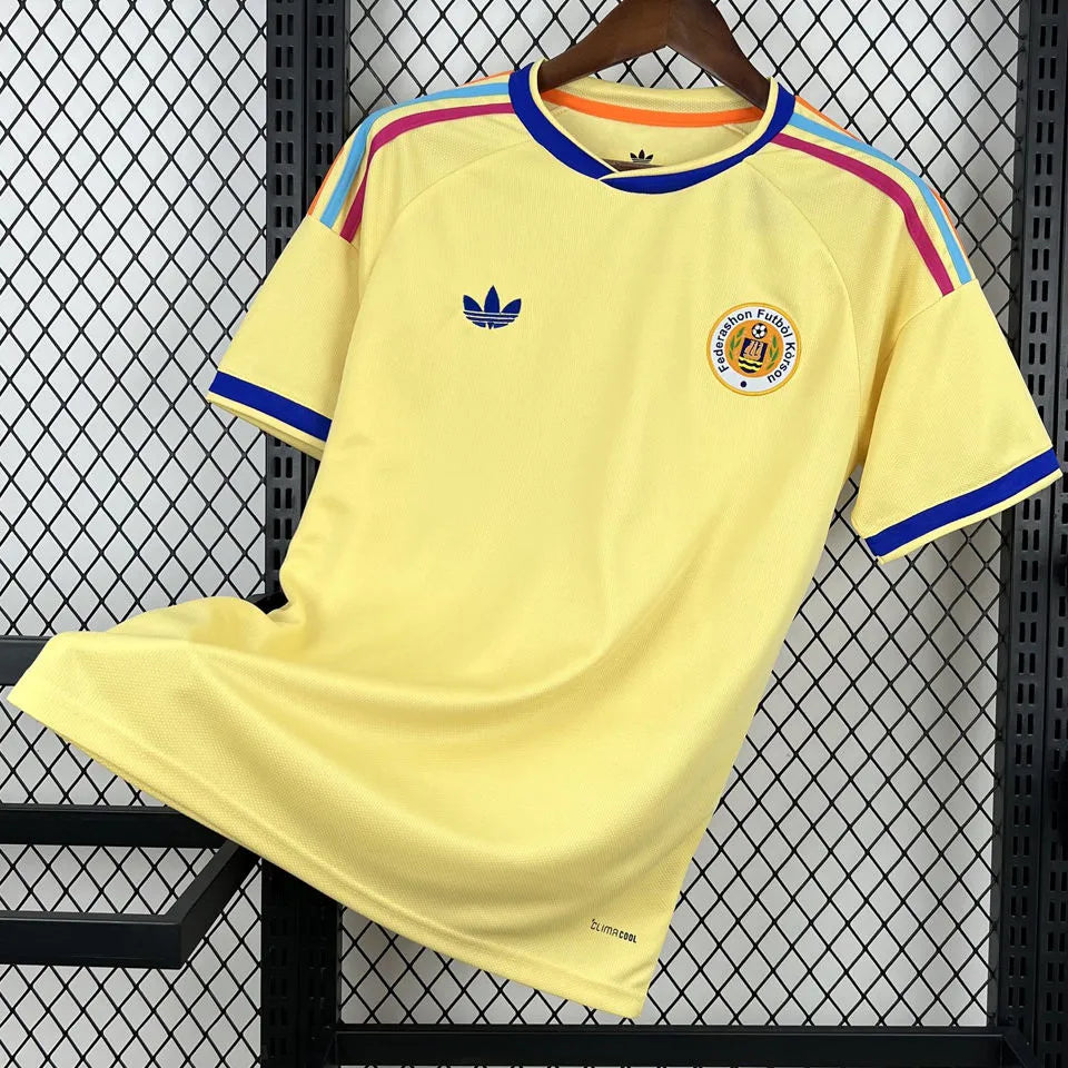 2026/27 Curacao Away Fans Soccer Jersey 库拉索 (Have Right Patch 有右臂章 黑底白字） Back