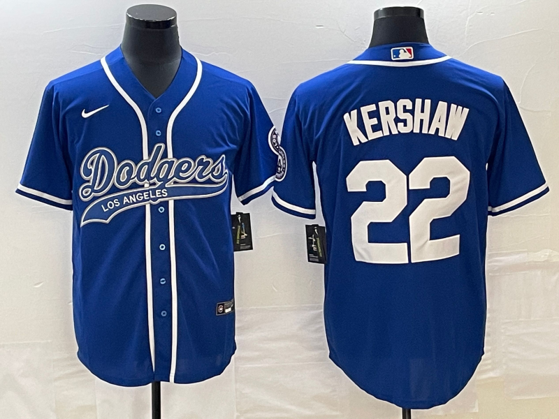 Men's Los Angeles Dodgers Clayton Kershaw #22 Royal Player Jerseys Joint Edition