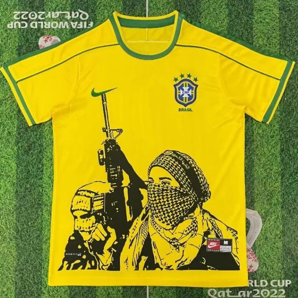 1998 Brazil Special Edition Retro Fans Soccer Jersey Front