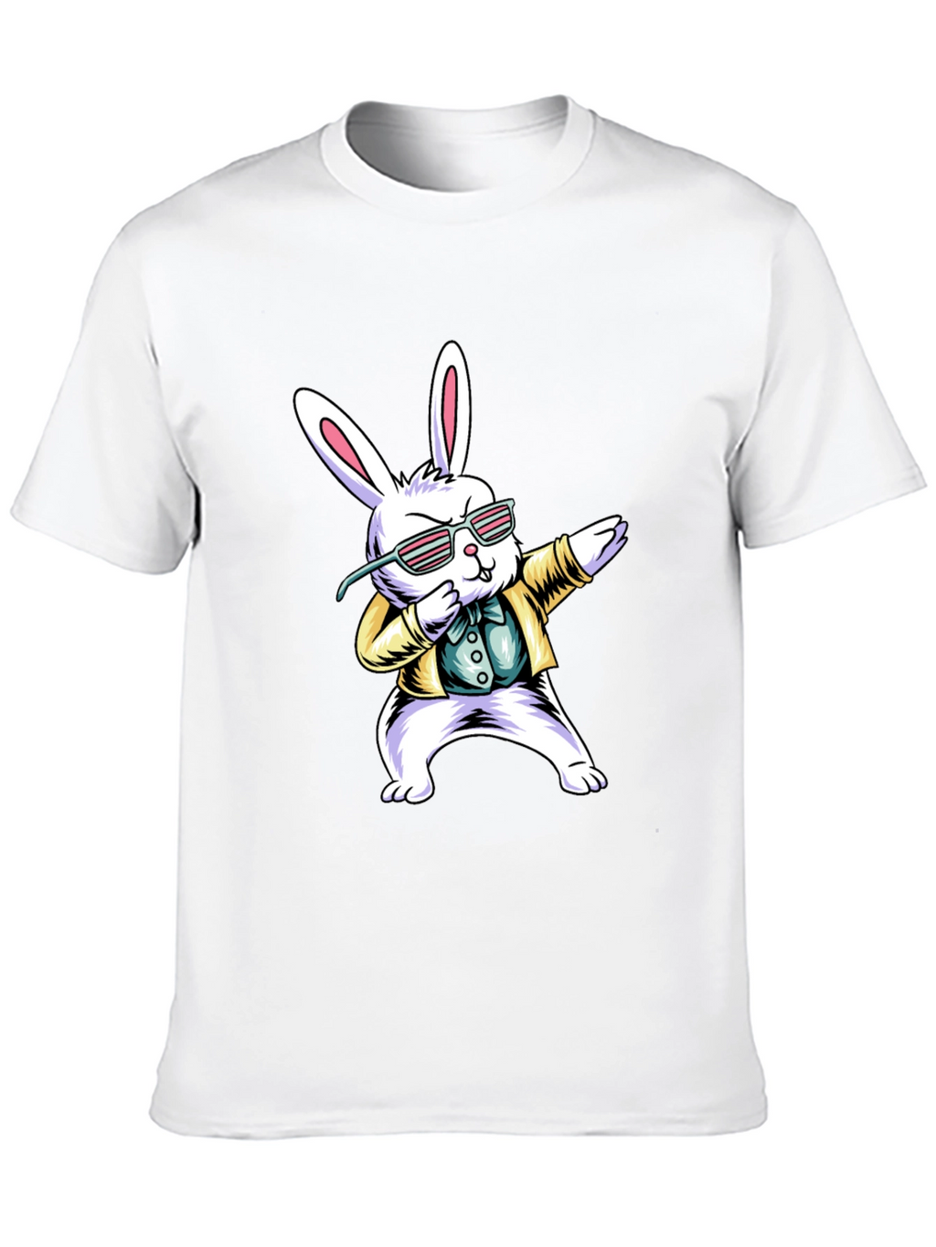 Dabbing Easter Bunny T-Shirt - Black Cotton Tee