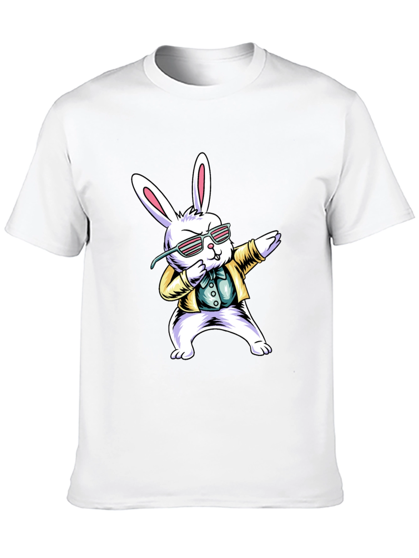 Dabbing Easter Bunny T-Shirt - Black Cotton Tee