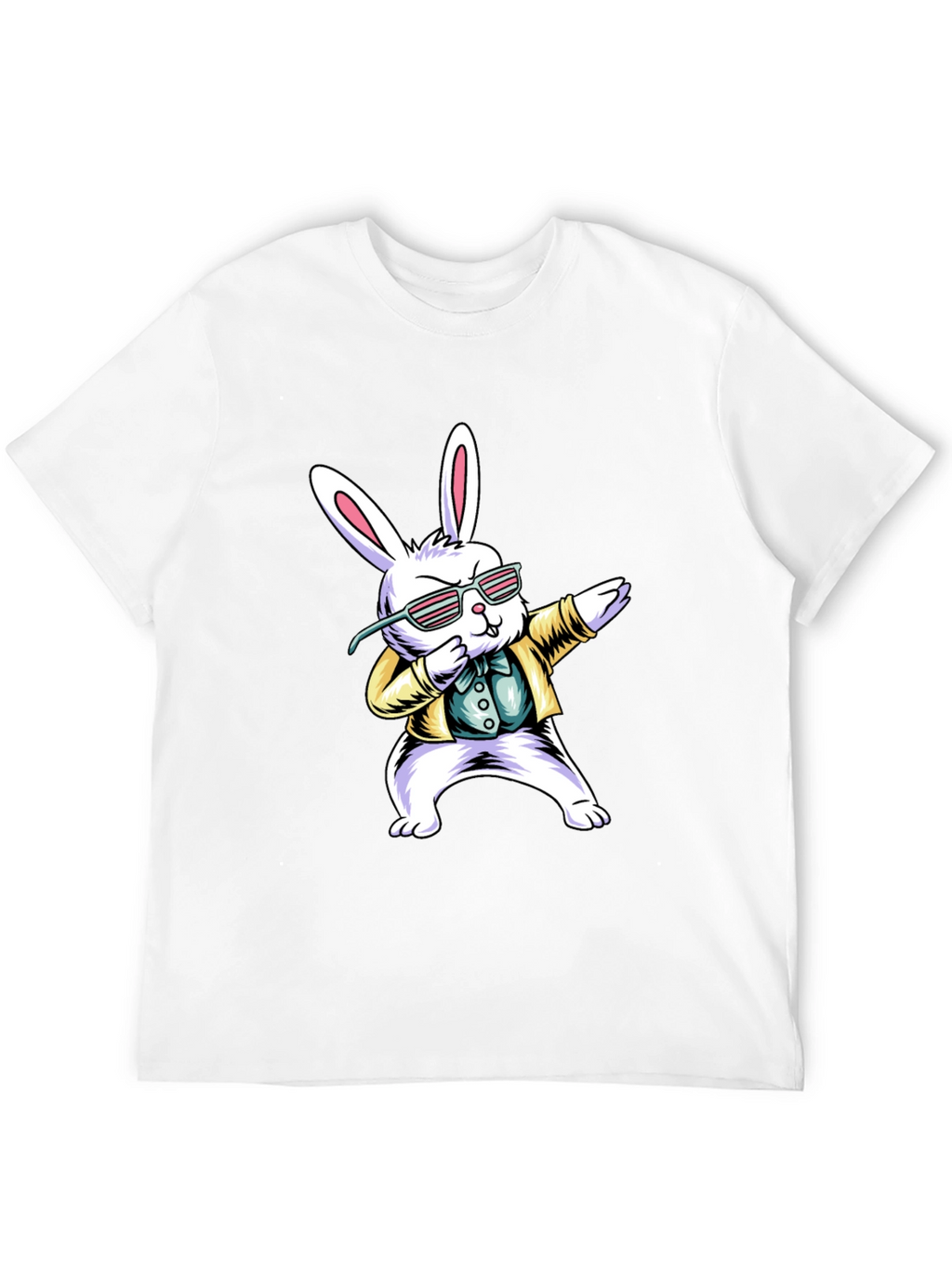 Dabbing Easter Bunny T-Shirt - Black Cotton Tee