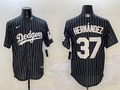 Men's Los Angeles Dodgers Teoscar Hernandez #37 Black Alternate Limited Player Jerseys