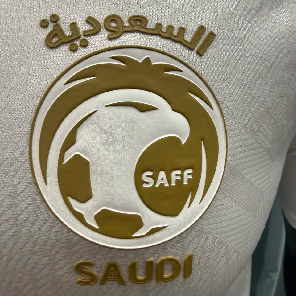 2026/27 Saudi Arabia Away White Player Version Soccer Jersey Detail 1