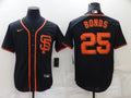 Men's San Francisco Giants Barry Bonds #25 Black Replica Baseball Jerseys