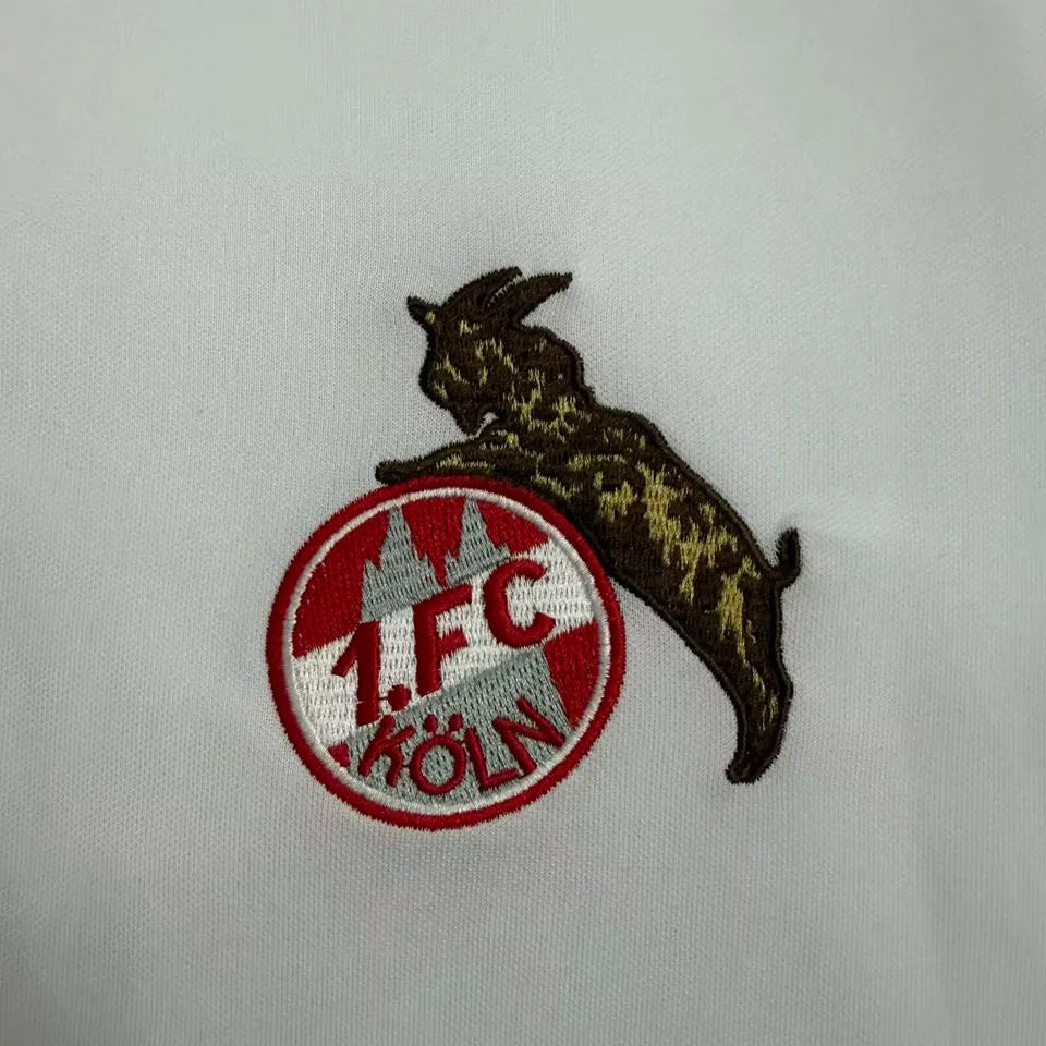 1976/1977 1. FC Köln Home White Retro Soccer Jersey Detail 2