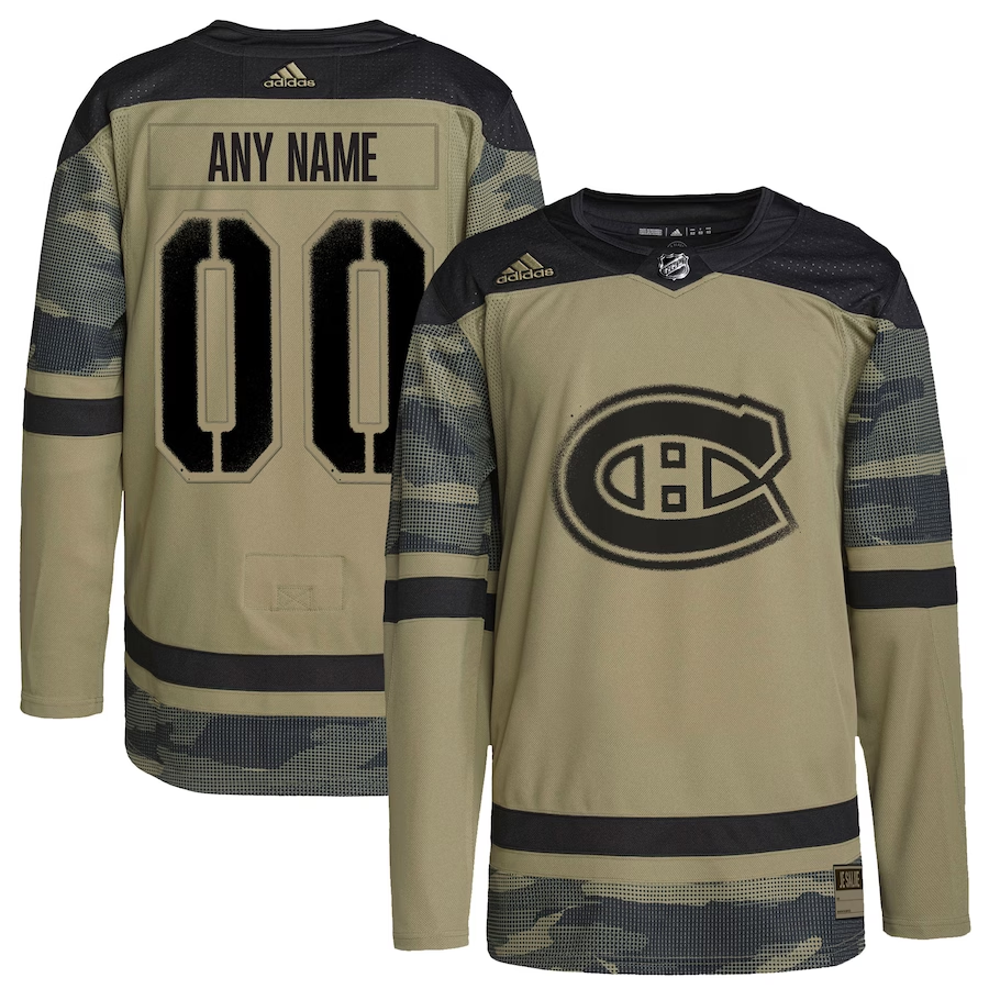 Men's Montreal Canadiens Camo Military Appreciation Team Custom Jerseys