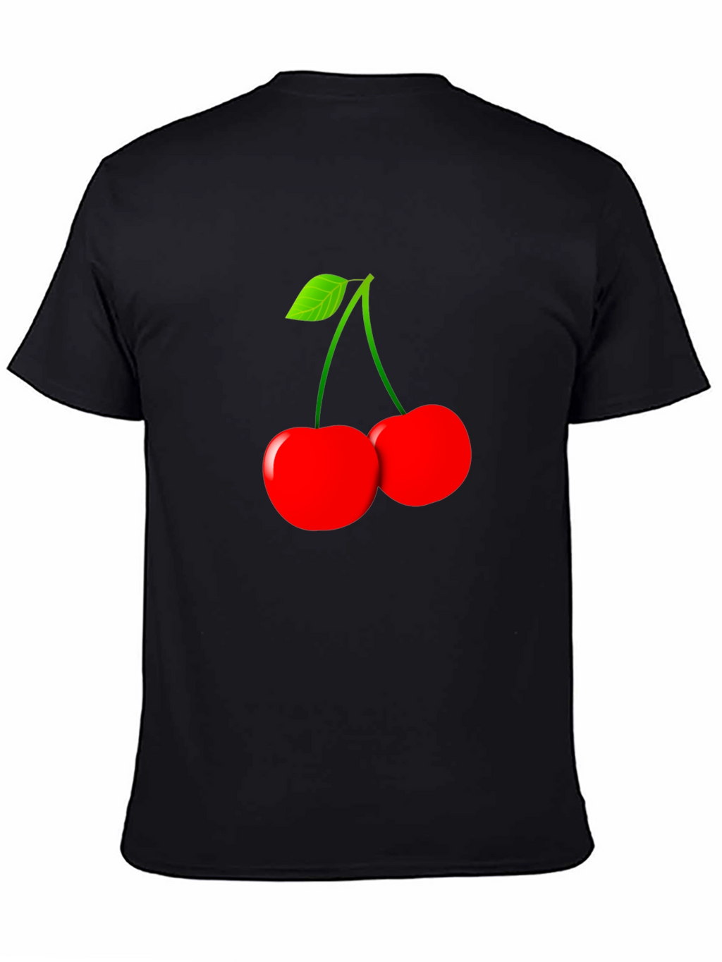 Black Cherry Graphic T-Shirt - Stylish Fruit Design