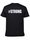 #Strong Graphic Print Crew Neck T-Shirt