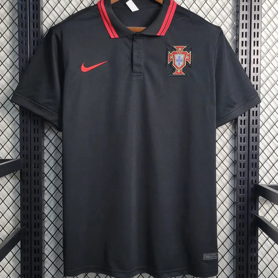 2023 Portugal Black POLO Jersey Front