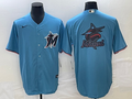 Men's Miami Marlins Blue Alternate Replica Team Jerseys
