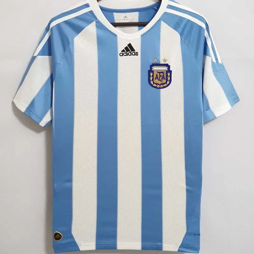2010 Argentina Home Retro Retro Soccer Jersey Front
