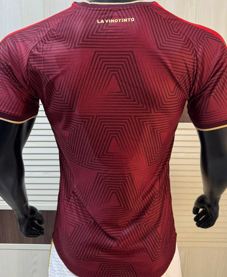 2026/27 Venezuela Home Red Player Version Soccer Jersey Back