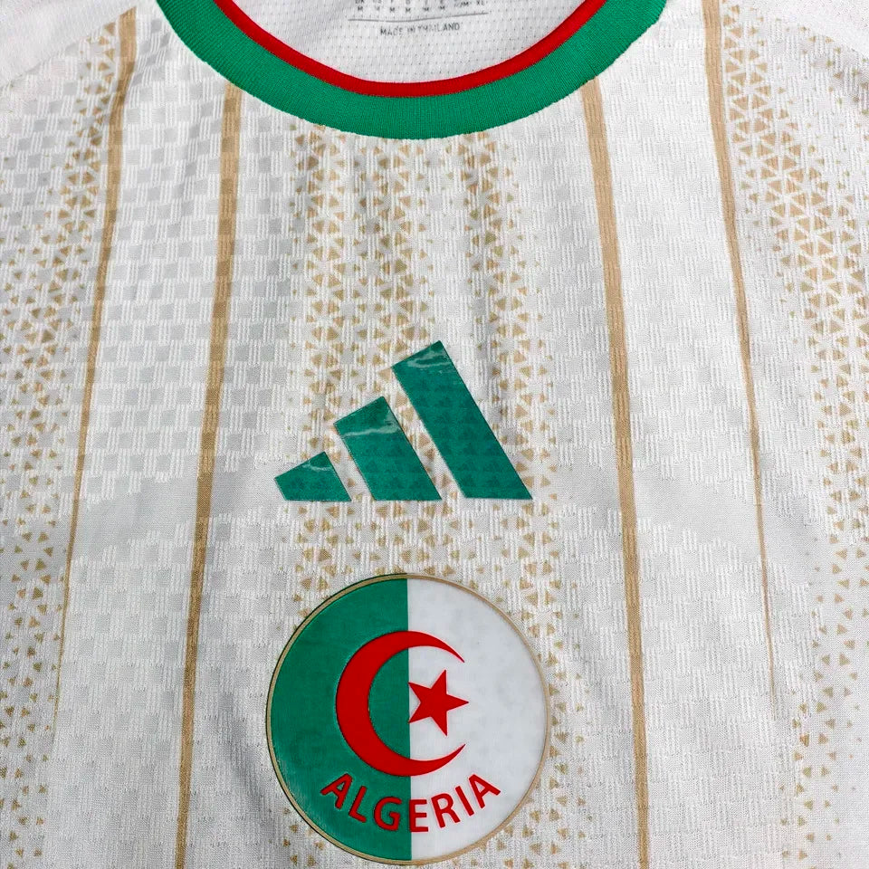 2026/27 Algeria Home White Player Version Soccer Jersey Detail 4
