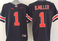 Men's Ohio State Buckeyes Braxton Miller #1 Black Player Jersey