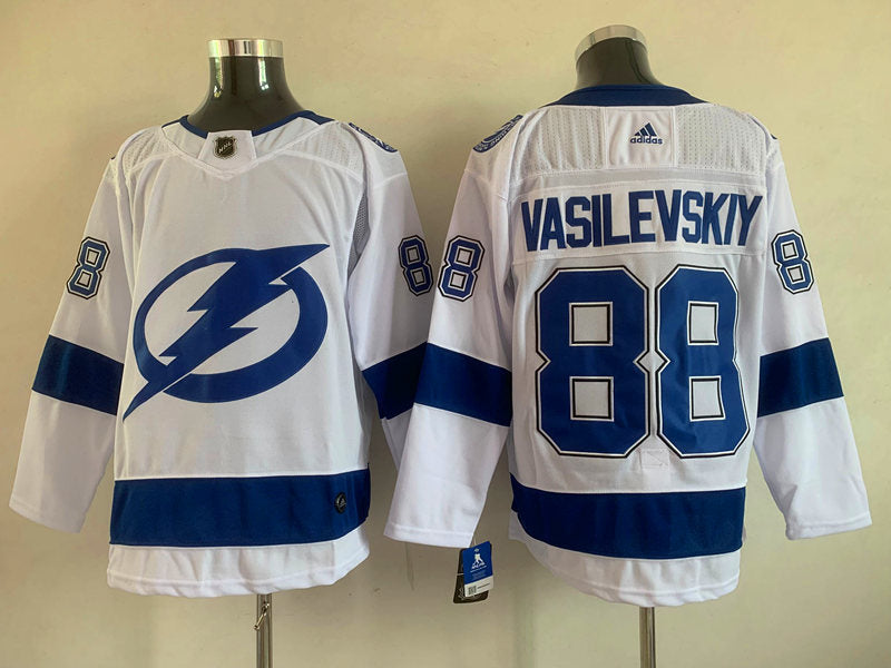 Men's Tampa Bay Lightning Andrei Vasilevskiy #88 White Player Game Jerseys