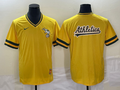 Men's Oakland Athletics Gold Cooperstown Collection Mesh Batting Player Jerseys
