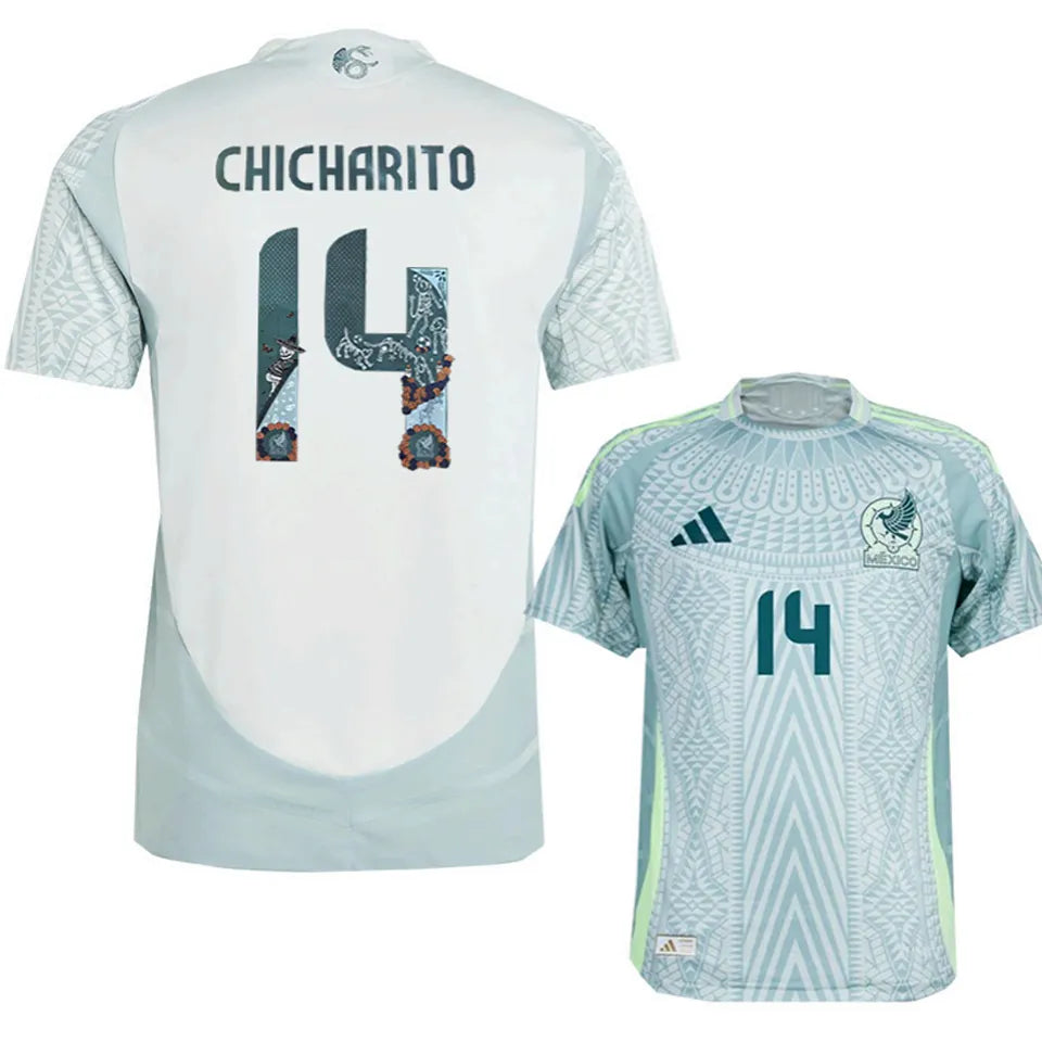 CHICHARITO #14 Mexico Away Fans Soccer Jersey 2024/25 ★★ 特别字体 Front