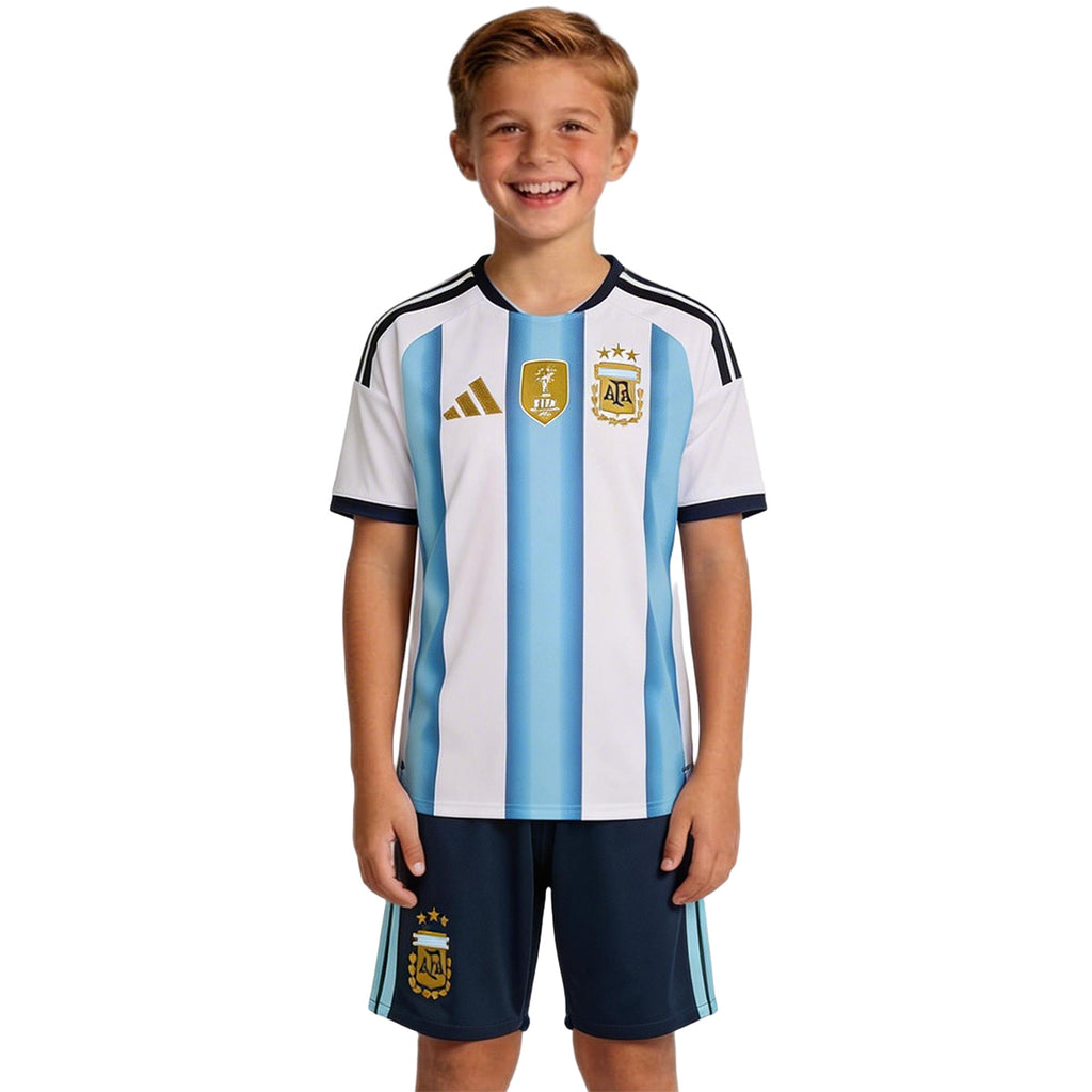 Kids Argentina Home Jersey Kit World Cup 2026 Front