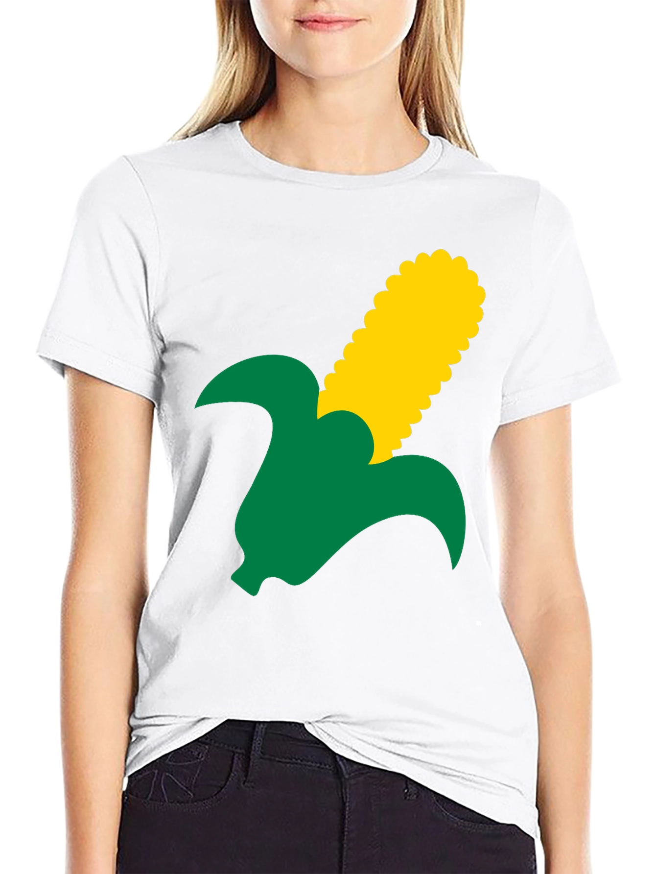 Corn on the Cob Graphic Tee - Unisex Black T-Shirt