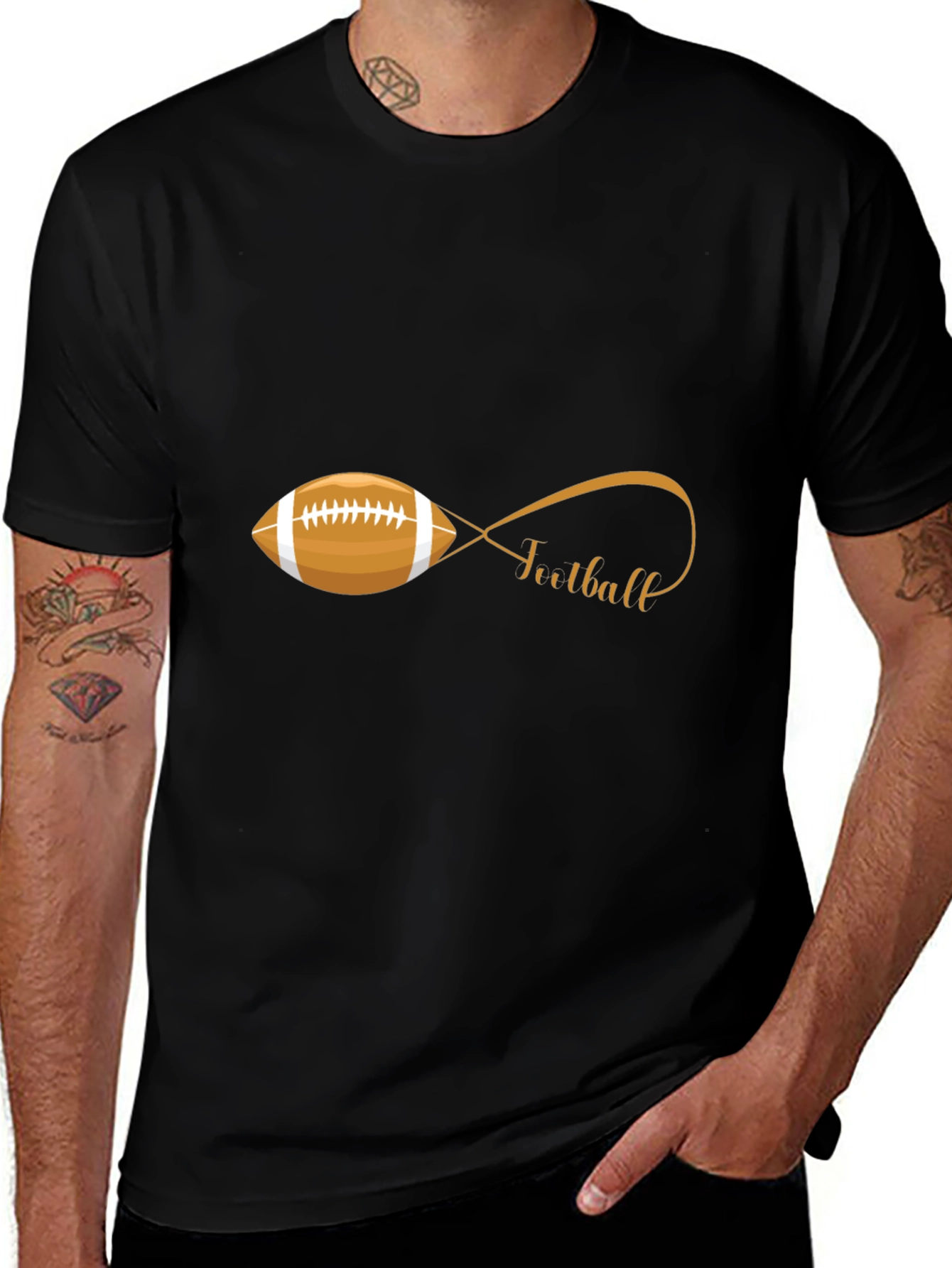 Football Infinity Symbol Graphic Tee