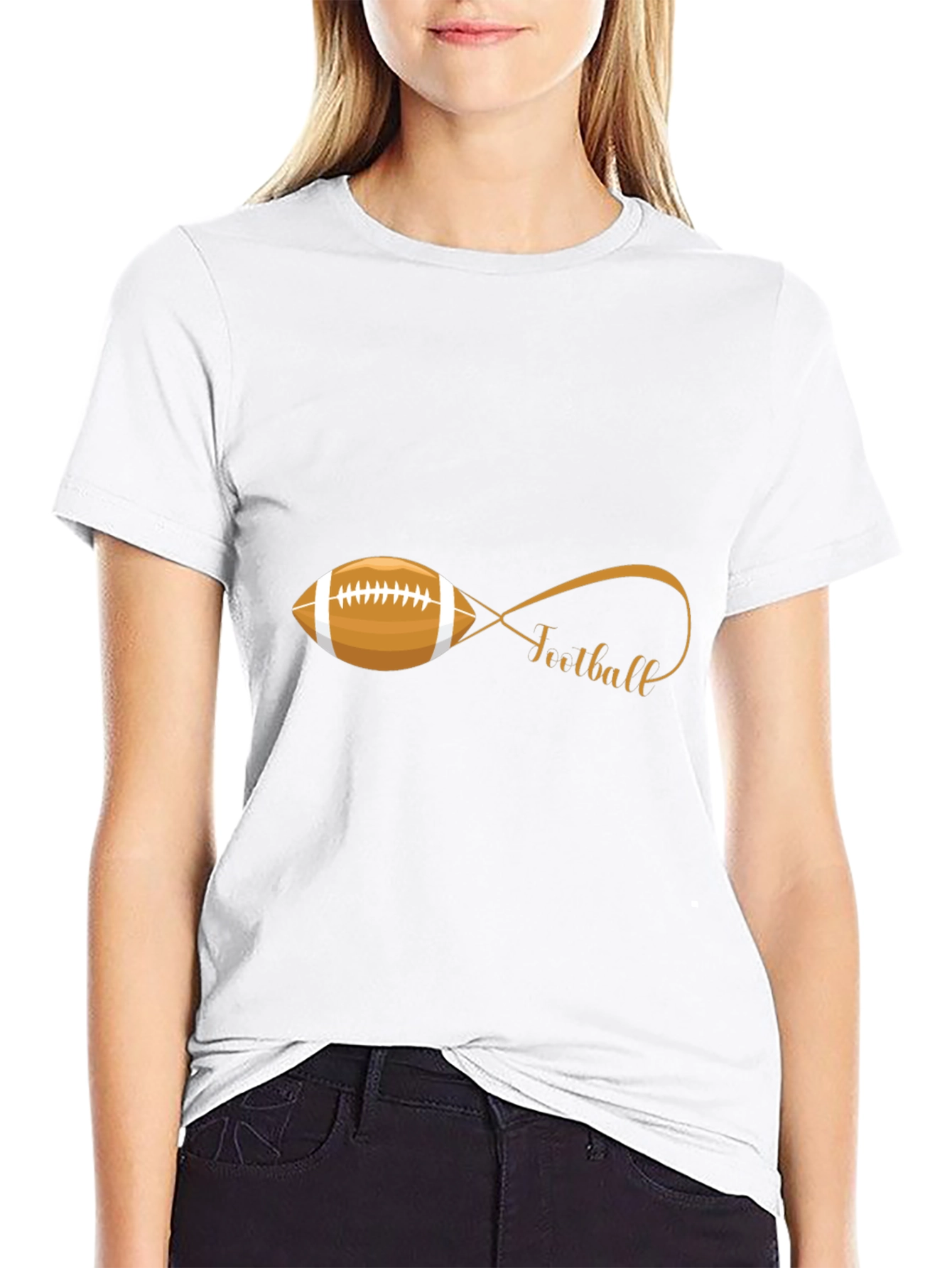 Football Infinity Symbol Graphic Tee