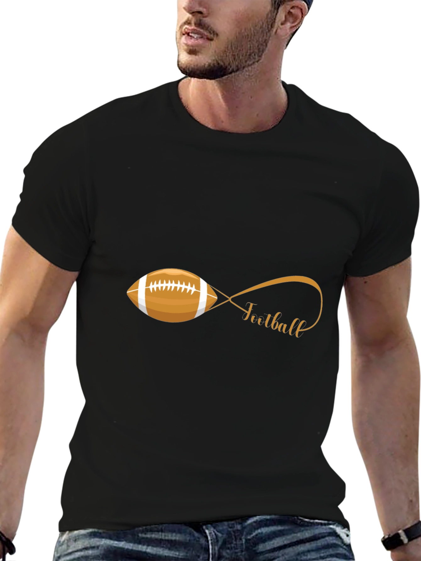 Football Infinity Symbol Graphic Tee
