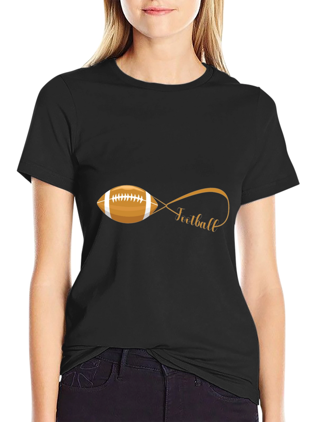 Football Infinity Symbol Graphic Tee