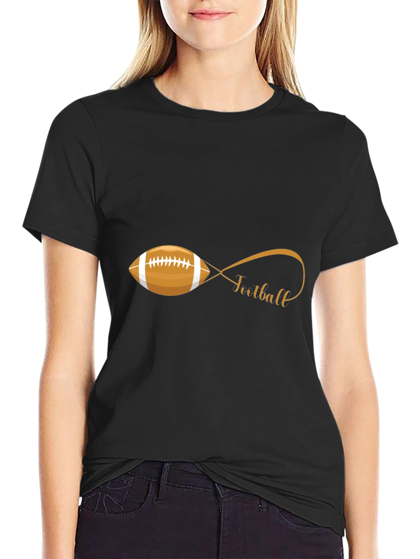 Football Infinity Symbol Graphic Tee