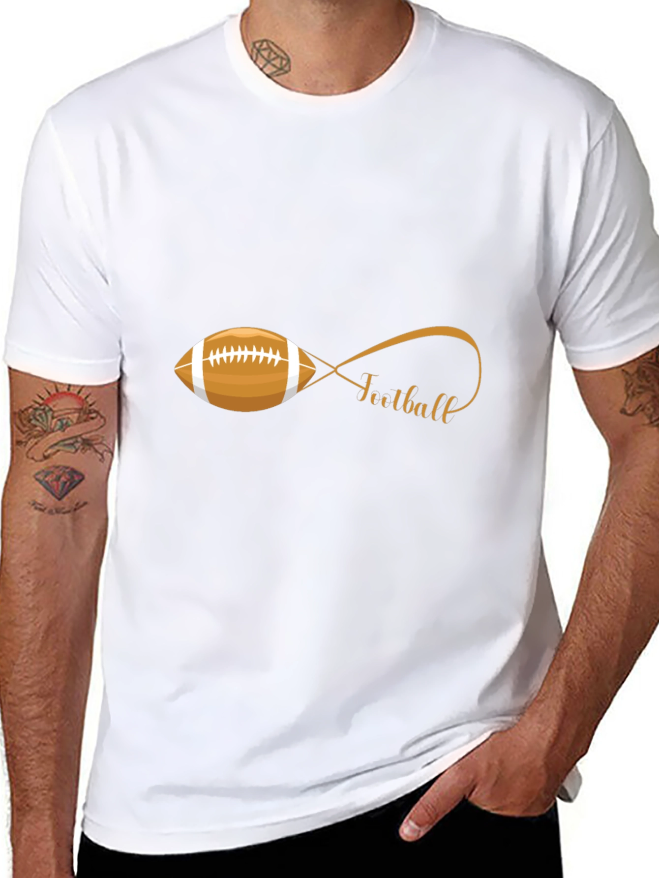 Football Infinity Symbol Graphic Tee