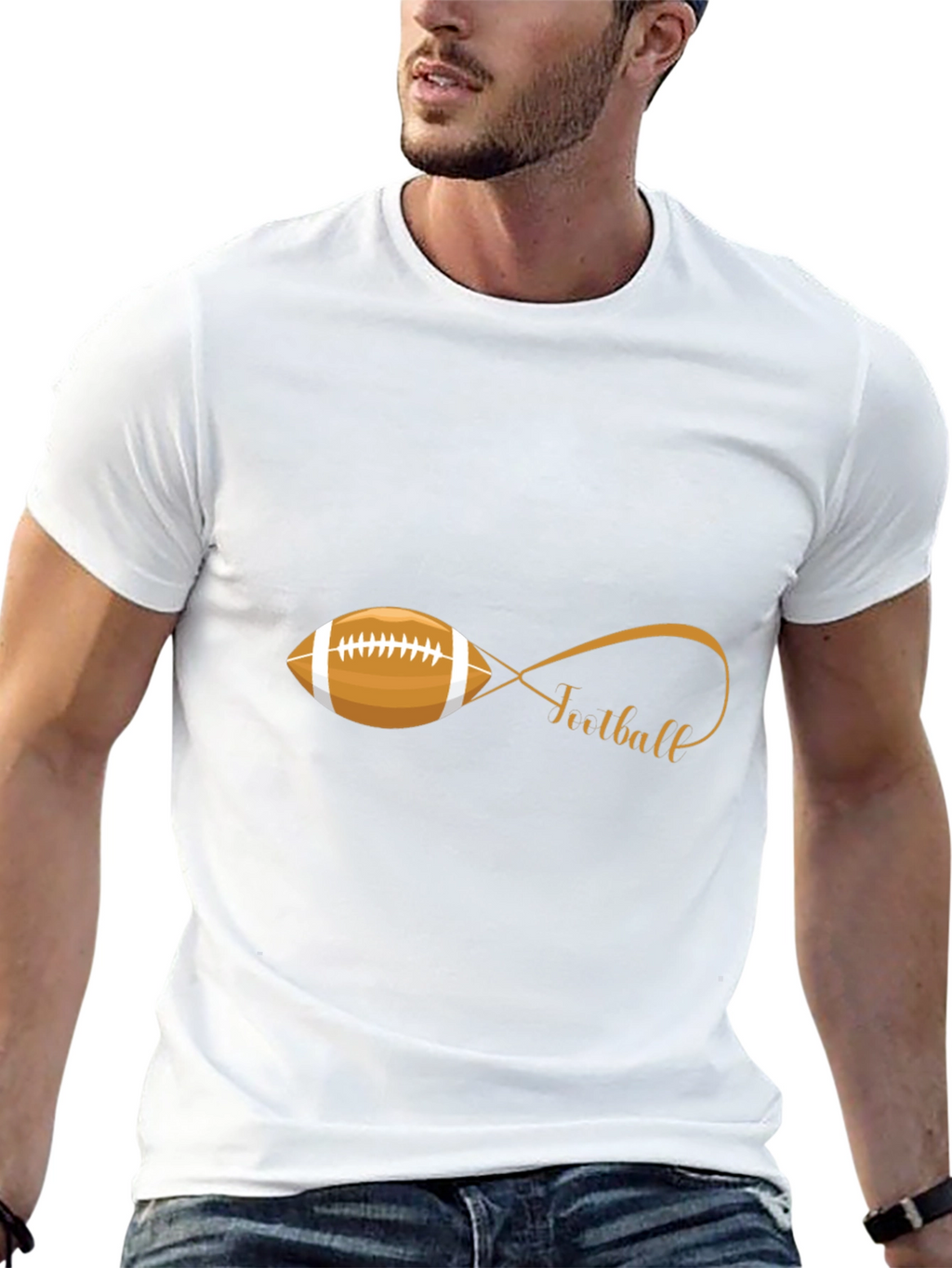 Football Infinity Symbol Graphic Tee